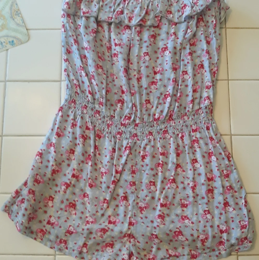 Women’s Strapless romper shorts summer pool beach sport party ruffle athleisure